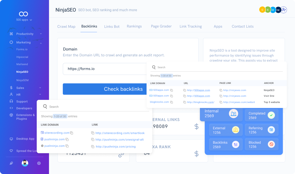 backlink checker leave note