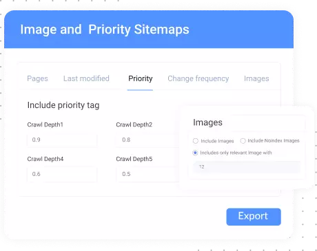 image and priority sitemaps