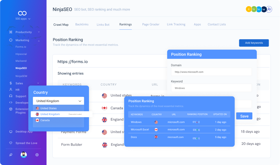 keyword tool leave note