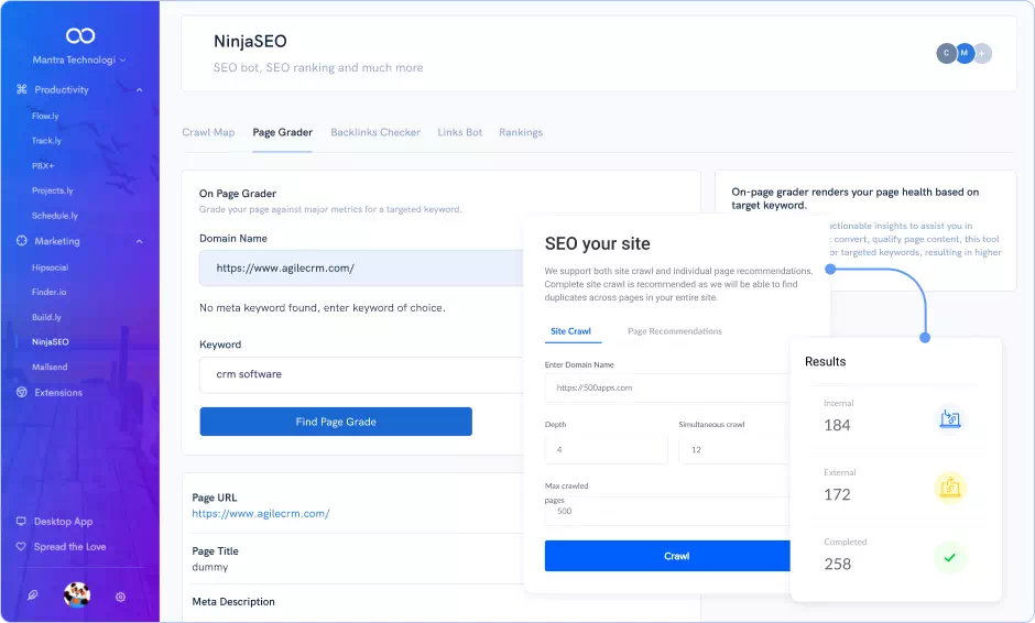SEO Analysis leave note